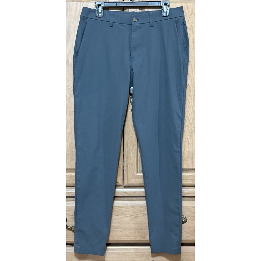 Lululemon Commission Pants Mens 32x32 Blue Gray Performance Classic Fit Chino